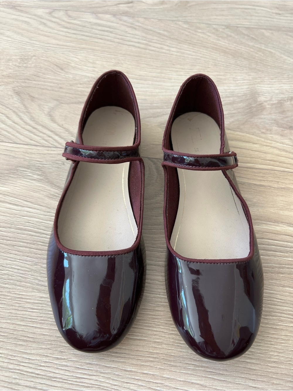 Zara Patent Mary Janes size 36